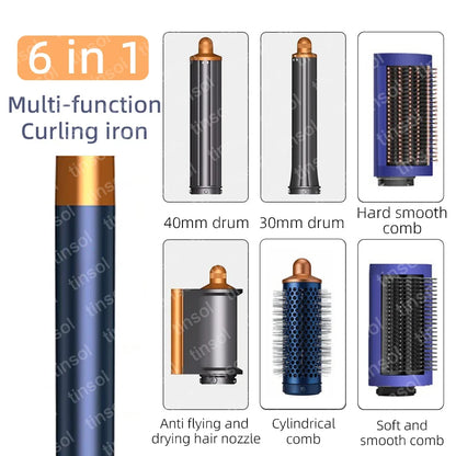 6-in-1 High-Speed Hair Styler - 110,000 RPM Ionic Hair Dryer & Automatic Curling Set