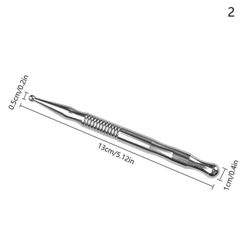 Manual Acupuncture Pen with Terahertz Energy Stone | Trigger Point Massager Stick for Face & Body Relaxation