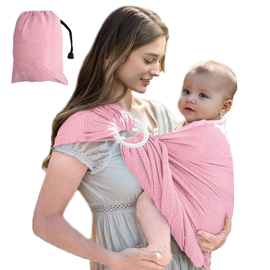 Ergonomic Double Ring Baby Carrier - Adjustable Breathable Mesh Infant Backpack with Front-Facing Support