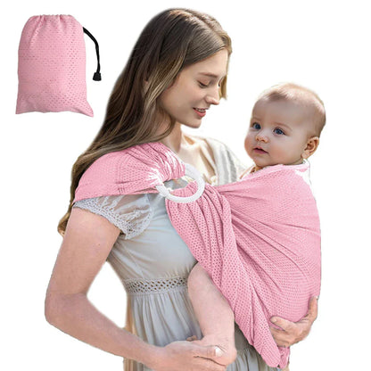 Ergonomic Double Ring Baby Carrier - Adjustable Breathable Mesh Infant Backpack with Front-Facing Support