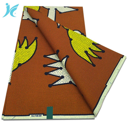 2026 African Real Wax Fabric - 100% Cotton Nigerian Ankara Dutch Batik Sewing Cloth