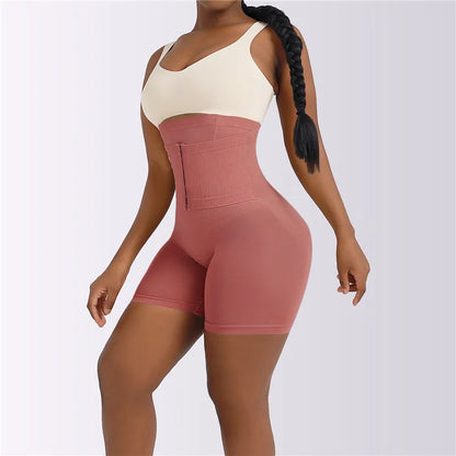 Women's Shapewear Tummy Control Shorts – High-Waisted Body Shaper Fajas with Hook Butt Lifter Slimming Underwear