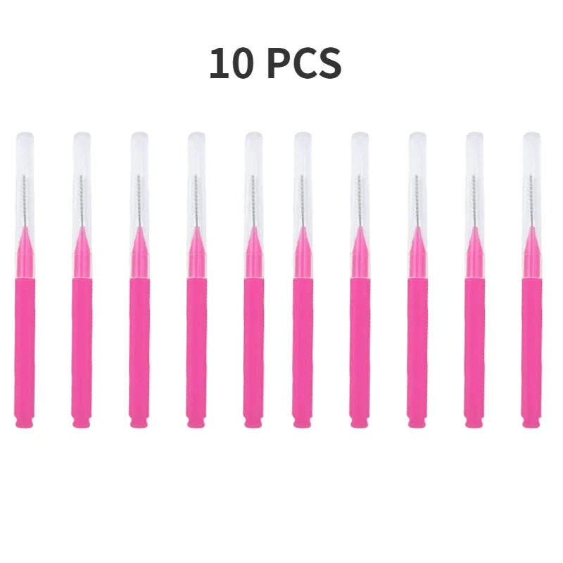 5/10/50PCS Mini Eyebrow & Lash Brushes – Disposable Bendable Brow Perm & Micro Eyelash Applicator Tools
