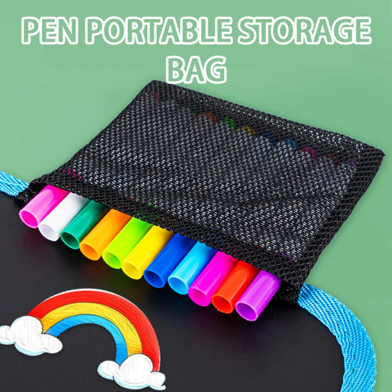 Erasable Doodle Book for Kids – Reusable Drawing Pad with 12 Watercolor Pens, Preschool Painting & Writing Set