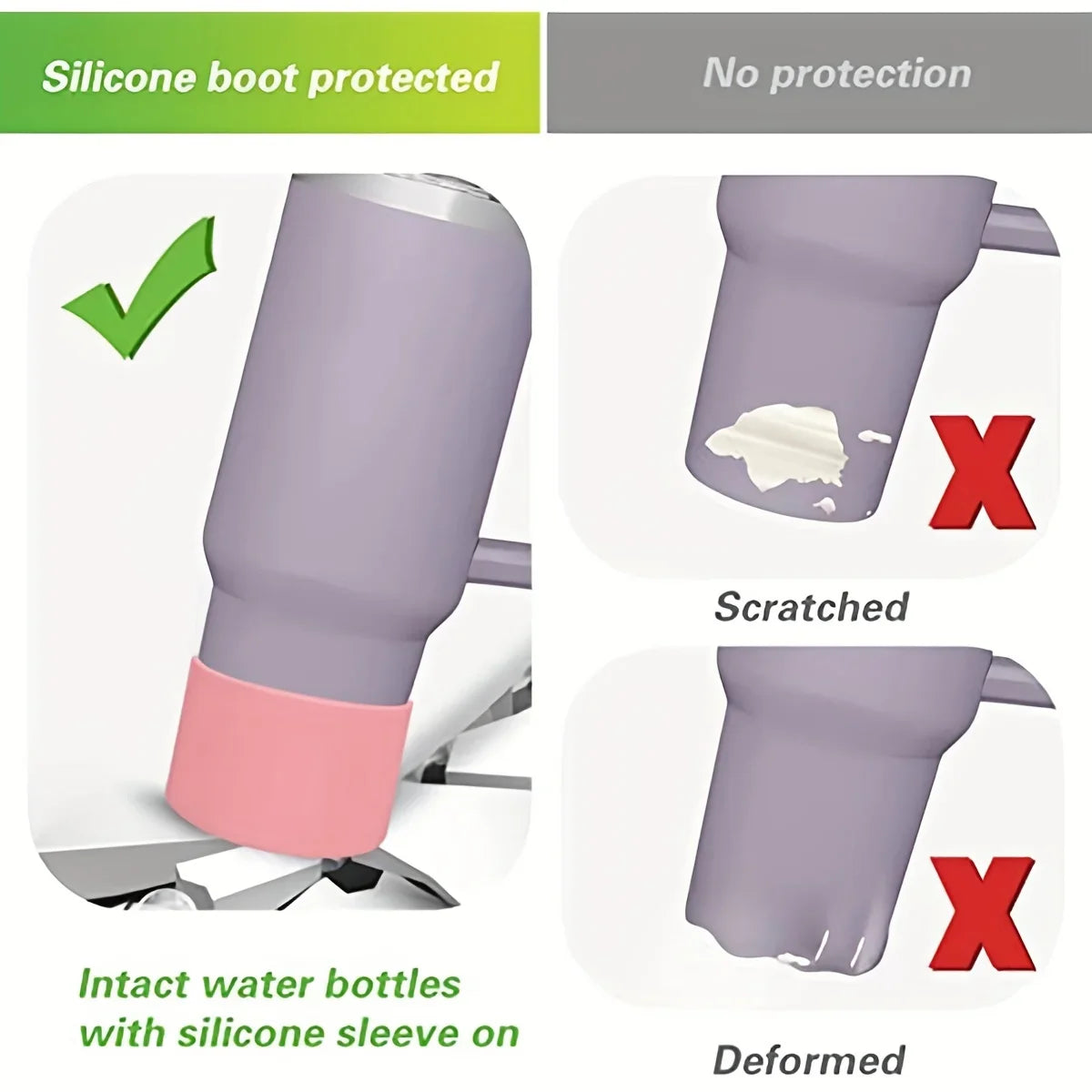 Silicone Cover for Stanley Quencher Adventure & IceFlow Tumblers – Protective Sleeve for 40oz, 30oz, 20oz Bottles with Handle