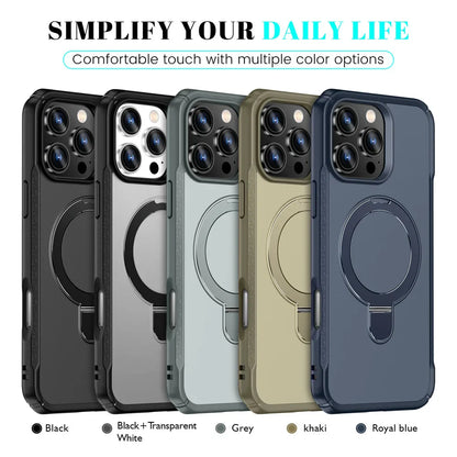 MagSafe Foldable Magnetic Wireless Charging Stand Case — Anti-Slip Bumper for iPhone 11–17 (incl. 16E) Pro/Max