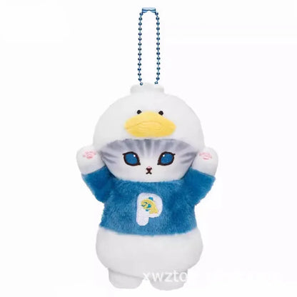 Kawaii Mofusand Shark Cat Keychain – Cute Cartoon Pendant Doll for Backpack & Decor