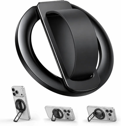 Silicone Magnetic Phone Ring Holder - MagSafe Rotatable Wristband Stand & Grip