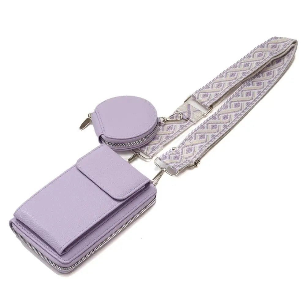 Women's Mini PU Leather Phone Bag - Lightweight Small Crossbody Purse for Everyday Use