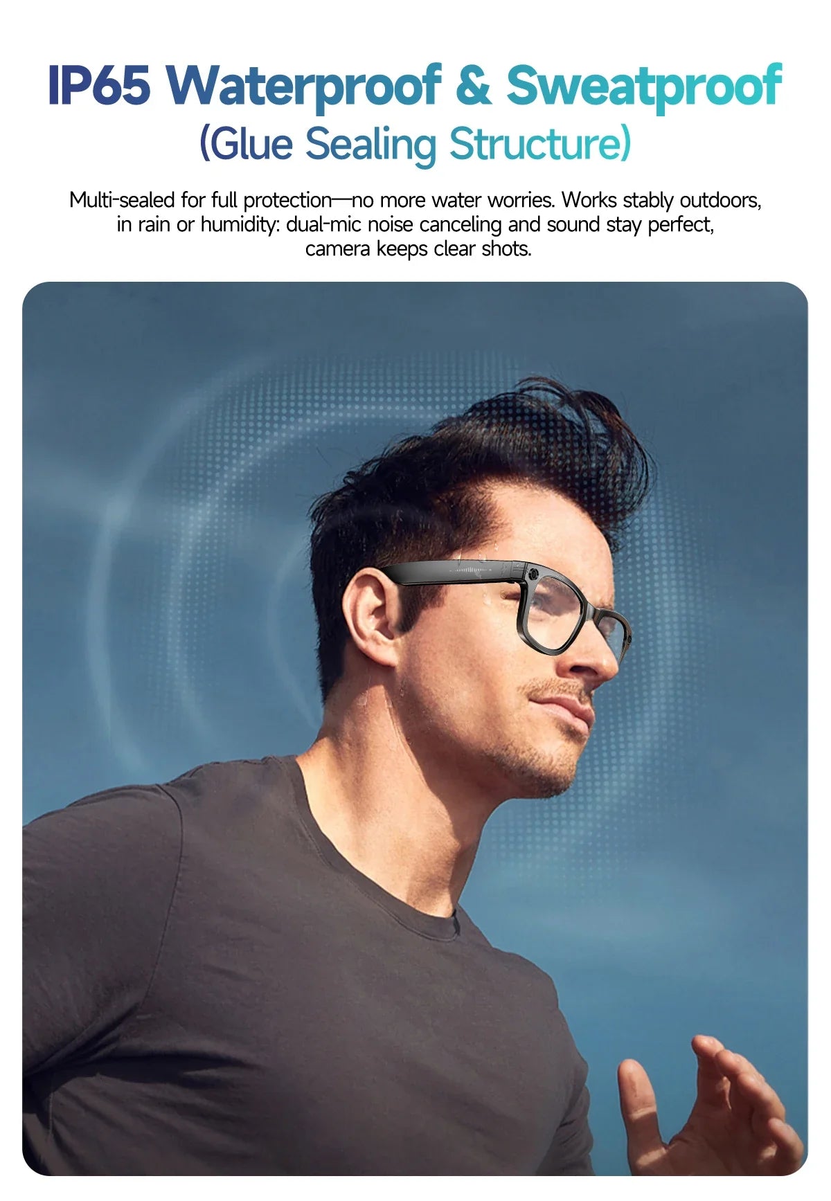 LIGE AI Smart Glasses — 8MP Camera, Video Recording, 100+ Languages Translation, Bluetooth Call & Music for Men & Women