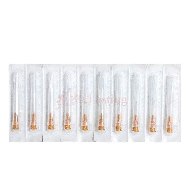 25pcs Disposable Sharp Needles – 18G to 34G Sterile Stainless Steel Tattoo & Hyaluronic Acid Needles