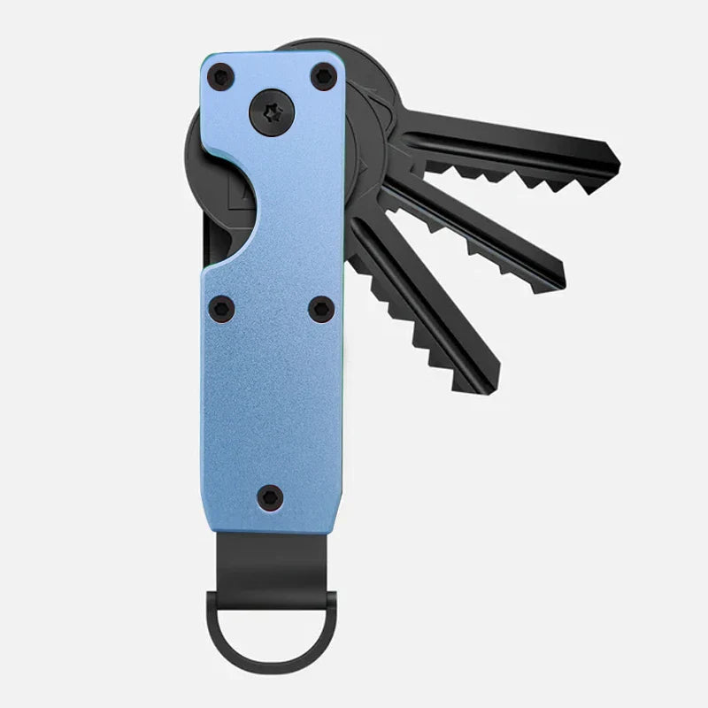 Compact Key Organizer – Minimalist Metal Key Holder for 2-6 Keys, Secure Keychain Case