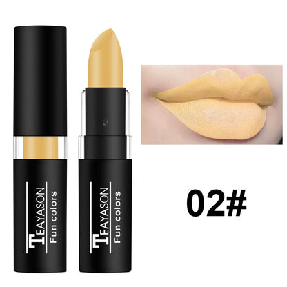 12 Color Matte Lipstick Set - Waterproof Long Lasting Lip Gloss Makeup in Black Blue Purple & Red Shades