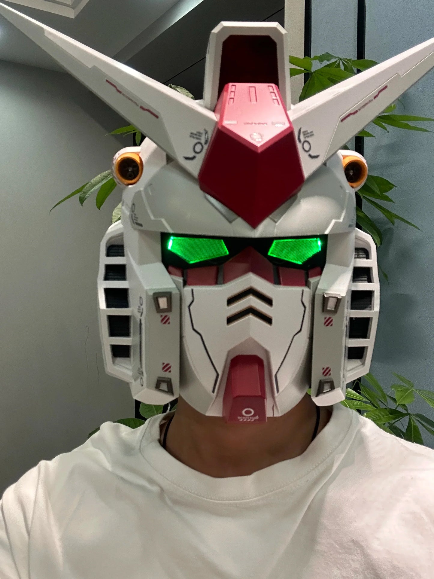 Vol.1 RX-78-02 Cyberpunk Helmet – 1:1 Mech Robot Mask with Touch Control Light, Cosplay Costume & Halloween Toy Gift for Kids