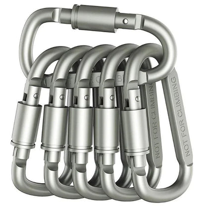 2-6PCS Aluminum Carabiner Set - Tactical EDC Keychain Clips for Camping, Hiking, Survival & Outdoor Gear