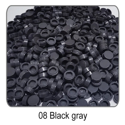 1000Pcs 1x1 Round Building Blocks Set - 52 Color DIY Creative Educational Bricks Compatible with 98138 Toy Kits for Kids
