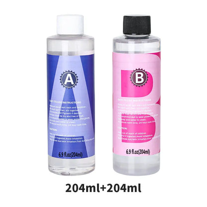 1:1 Crystal Clear Epoxy Resin Kit - High Gloss Bubble Free Art Resin for DIY Casting Coating & Jewelry Making