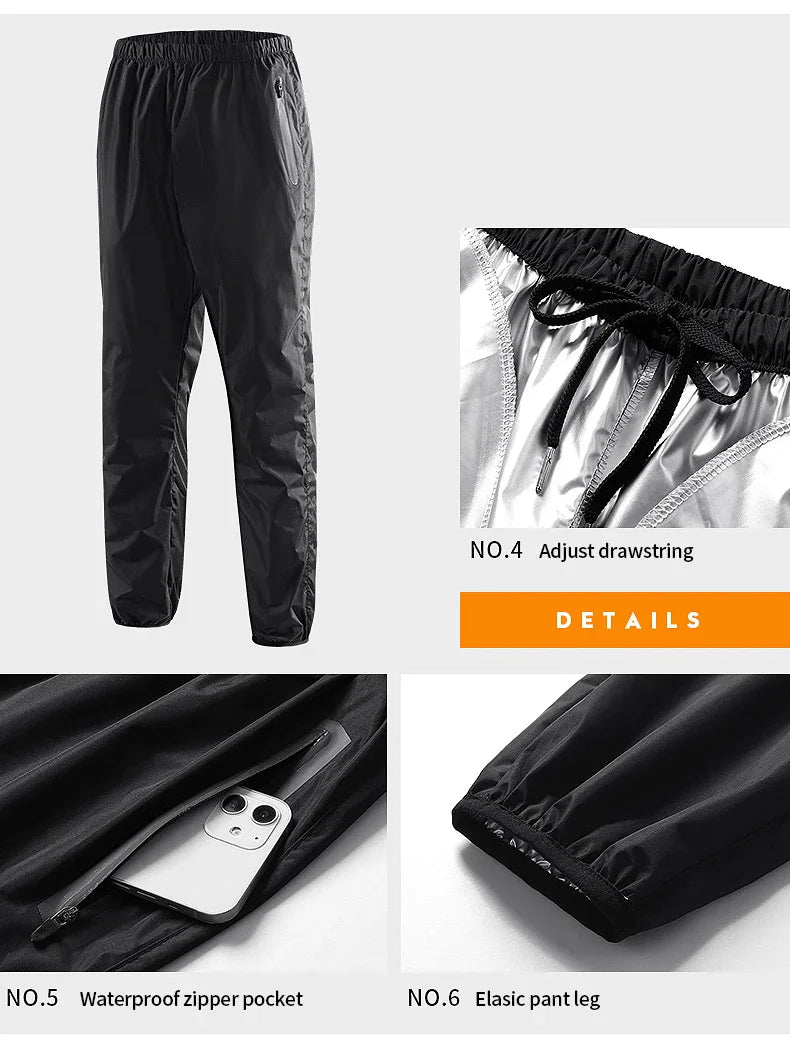 Unisex Sauna Suit Gym Set – Full Body Sweating Sportswear for Men & Women, Boxing, Running, Fitness & Weight Loss Tracksuit
