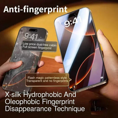3Pcs Dust-Free Privacy Screen Protector for iPhone - Anti-Spy Tempered Glass with Easy Installation for 16 15 14 13 12 11 Pro Max Mini X XR XS 7 8 Plus