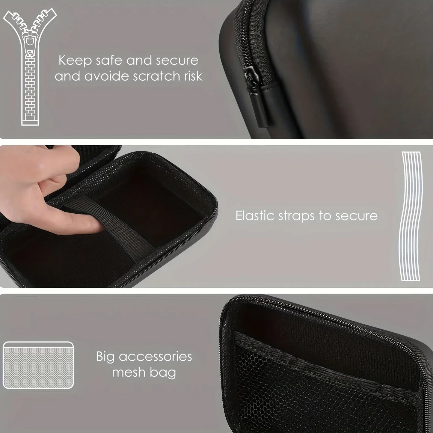Handheld Game Console Carrying Case: Protective Travel Retro Mini Player Box - Organize Charging Cable, Earpods, Batteries and More!