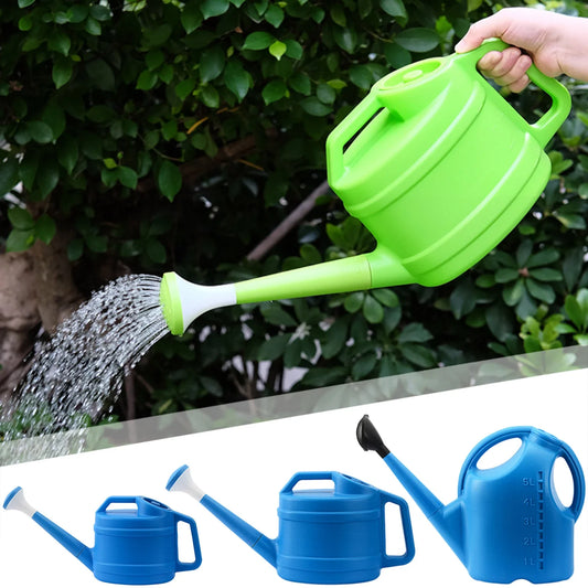 Long Spout Garden Watering Can - Lightweight Large Capacity Watering Pot with Sprinkler Head & Comfort Grip Handle