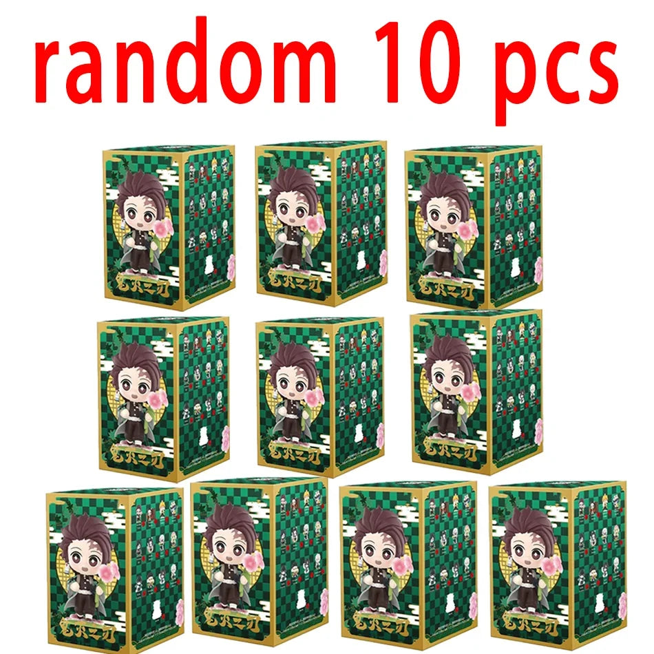 Anime Demon Slayer Blind Box Figures — 1-12pcs Tanjiro & Nezuko PVC Model Ornaments, Kids Christmas & Halloween Gift