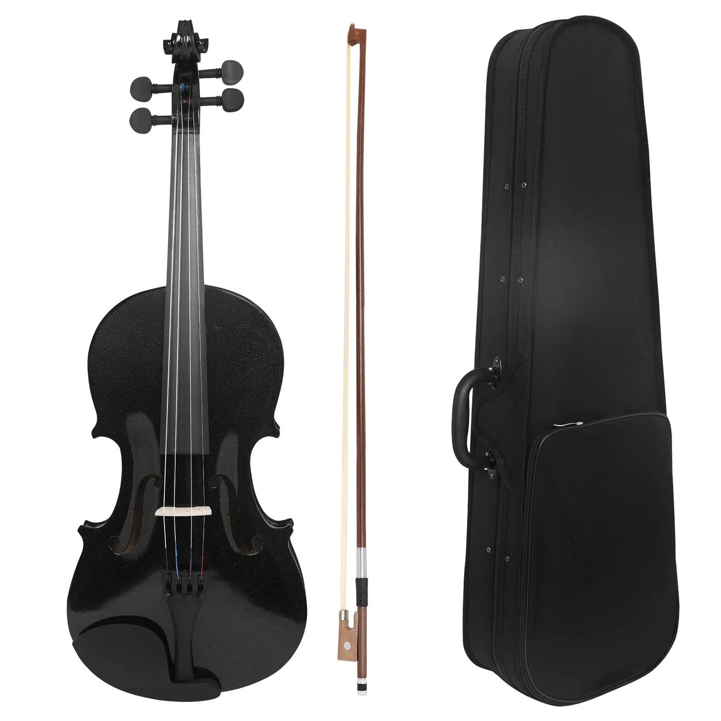 IRIN Acoustic Violin V-10 - Solid Wood Fiddle String Instrument Set with Case, Bow & Accessories for Beginners and Students
