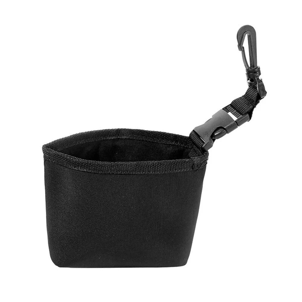 Portable Golf Cleaning Bag with Detachable Clip – Waterproof Liner, Cleans Club Grooves, Dry Exterior