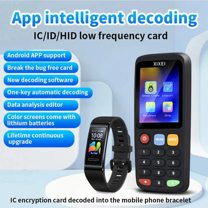 X7 Smart Card Reader RFID Copier IC ID Token Duplicator 125kHz Badge Writer 13.56MHz NFC Programmer