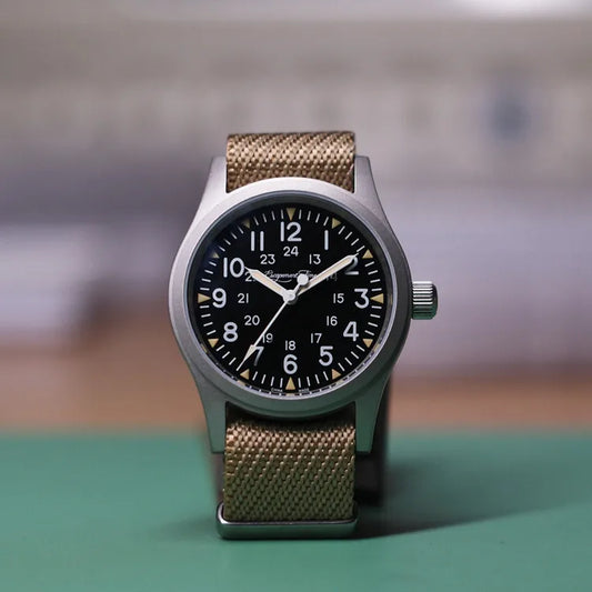 Escapement Time VH31 Quartz Watch - 38mm Sapphire Crystal Waterproof 100M Luminous Wristwatch