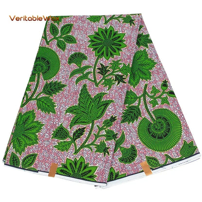 African Ankara Wax Print Fabric - 100% Cotton Real Wax African Patchwork Material for Dresses A-29