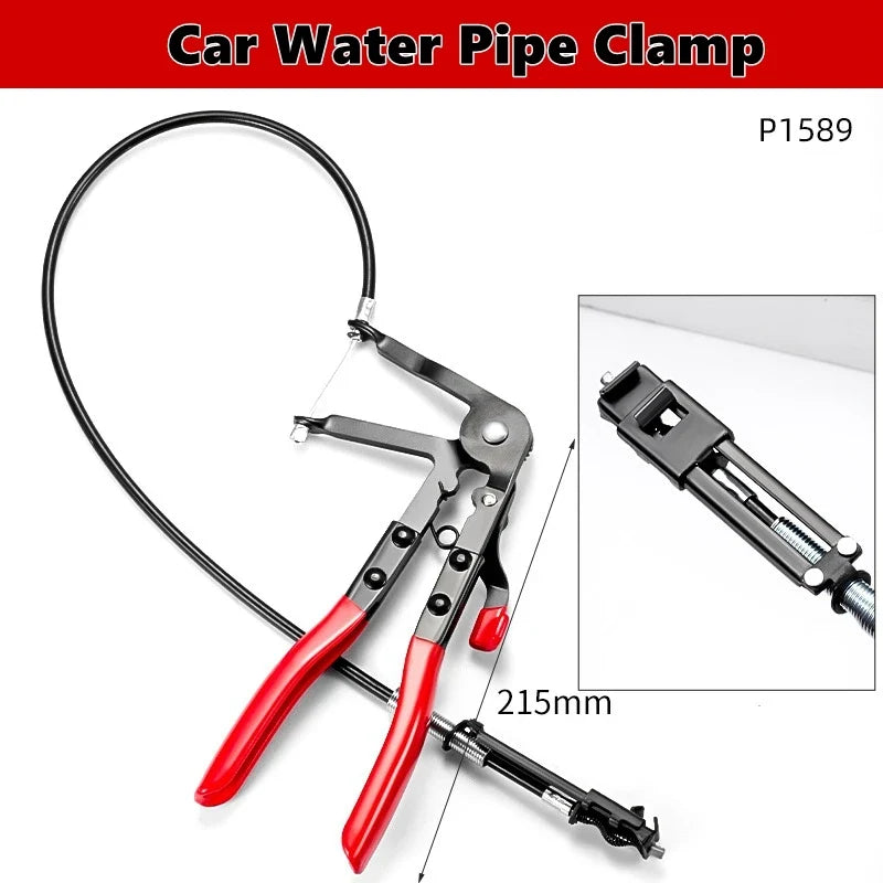 Long Reach Hose Clamp Pliers Set - Automotive Tool for Fuel, Oil, Coolant, Radiator & Water Hoses