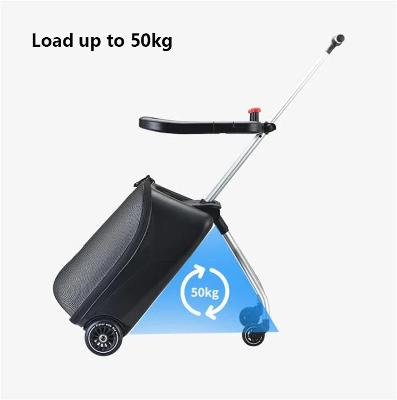 Formsio Kids Scooter Suitcase – Ride-On Rolling Carry-On Luggage Box for Babies, Sit & Go Trolley Travel Bag