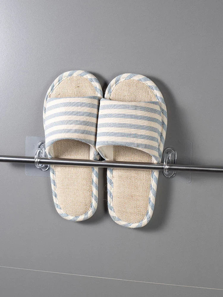 5/10PCS Transparent Ring Hooks – Perforation-Free Waterproof & Rust-Resistant Storage for Bathroom and Toilet Supplies