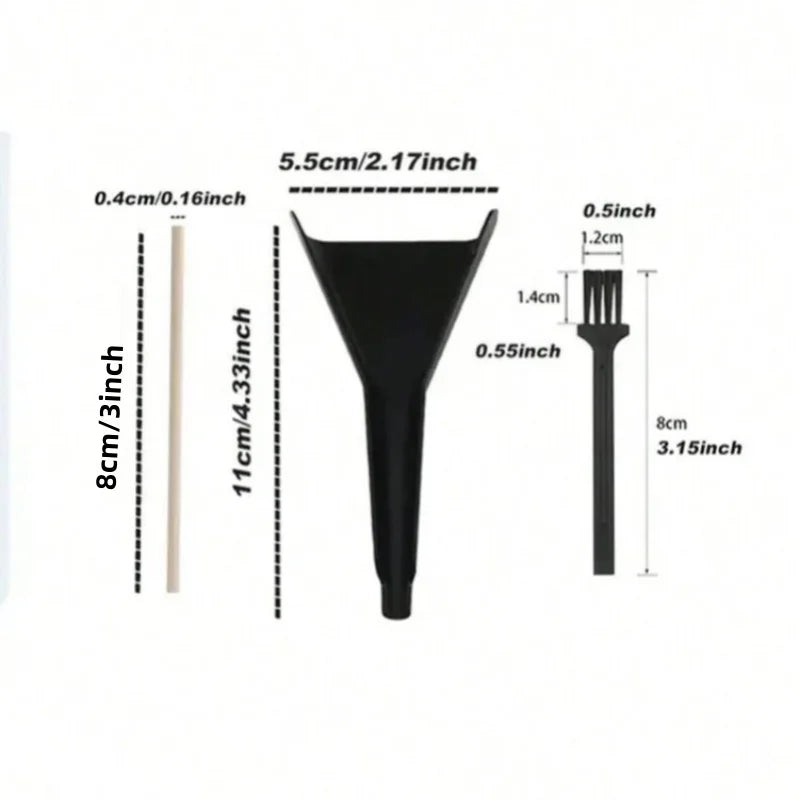 Pre-Rolled Cone Loader Set - Tobacco Filling Funnel Tool with Cleaning Brush & Press Rod
