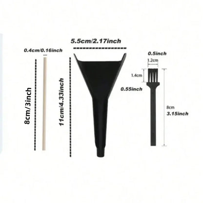 Pre-Rolled Cone Loader Set - Tobacco Filling Funnel Tool with Cleaning Brush & Press Rod