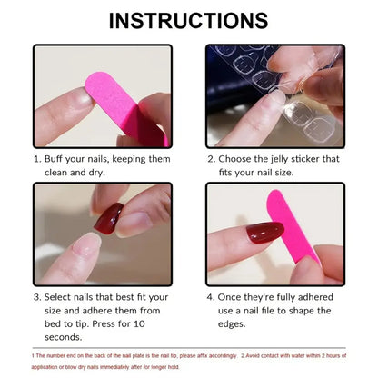 24pcs Goldfish Pattern Almond Press-On Nails – Simple Nude Pink Wearable Detachable False Nail Manicure Set
