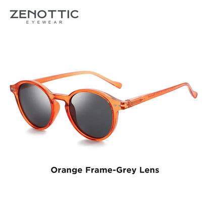 ZENOTTIC Retro Circular Polarized Sunglasses (S Size) – Vintage Small Round UV400 Goggles for Men & Women