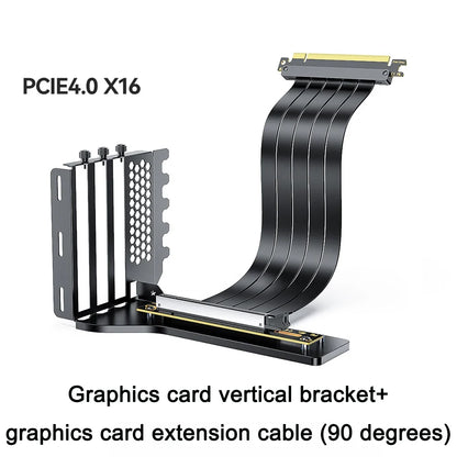 PCIe 3.0/4.0 x16 Vertical GPU Holder Kit - Graphics Card Riser Bracket Support for ATX & Micro ATX PC Cases