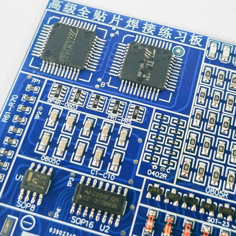 SMD/SMT Soldering Practice Board - DIY Electronic Project Kit for LED, Transistor & Component Training