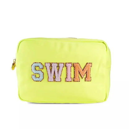 Multi-Color Nylon Cosmetic Bag - Large Zipper Makeup Pouch & Toiletry Organizer for Women and Girls
