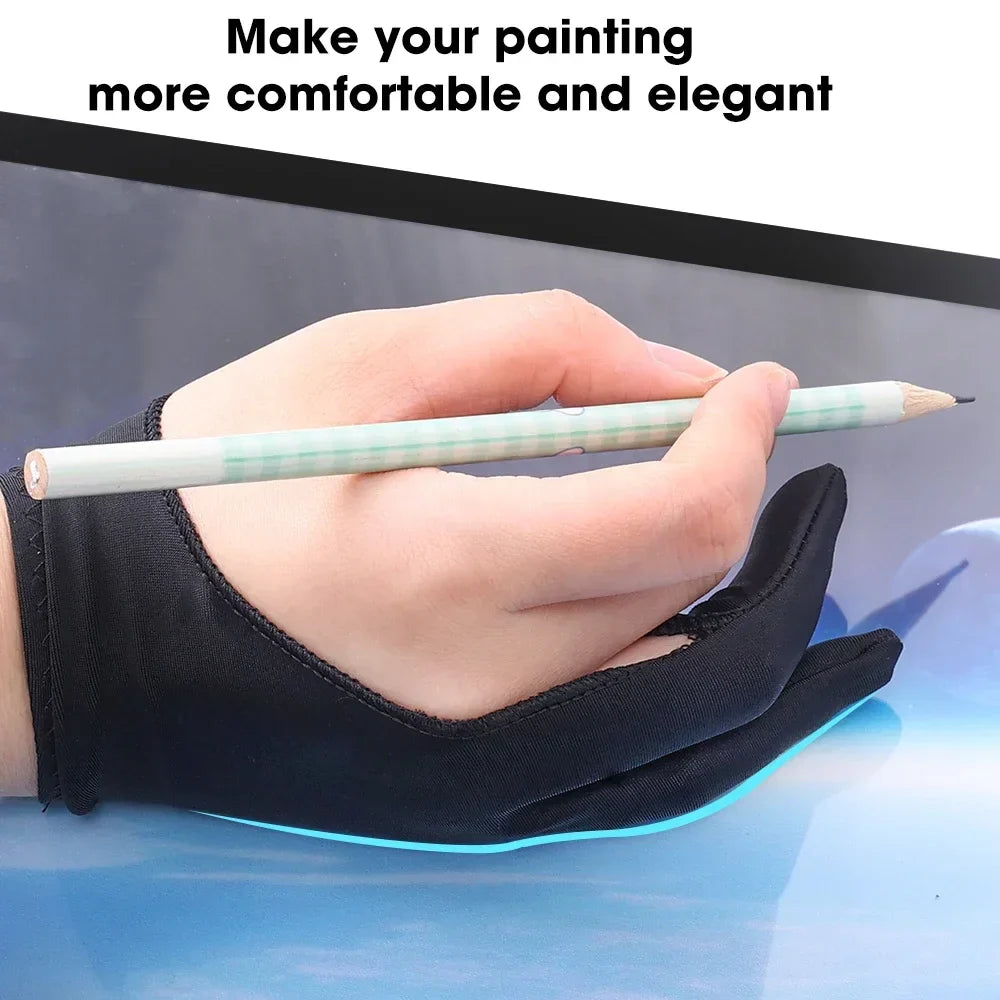 Two-Finger Drawing Glove with Palm Rejection for iPad & Graphic Tablets – Left/Right Hand Artist Glove