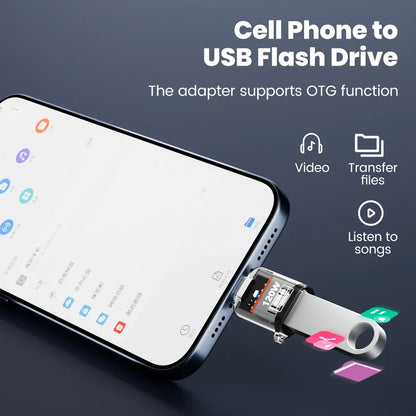 Olaf 120W USB-C OTG Adapter - USB 3.2 Type-C Fast Charging Connector for iPhone 15 16 MacBook iPad & Android Devices