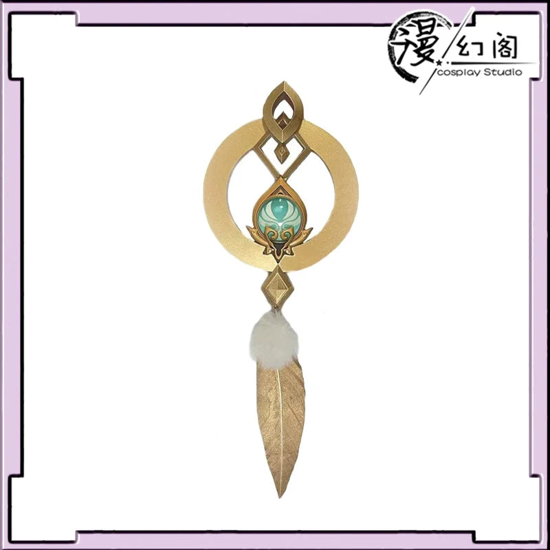 Scaramouche Wanderer Cosplay Accessory - Kunikuzushi Bamboo Hat Vision of God 3D Printed Prop