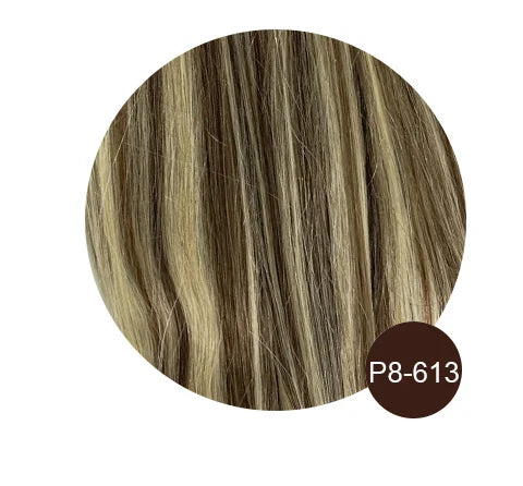 Silk Top Swiss Lace Clip-In Topper – Straight Real Human Hair Toupee with Bangs, Breathable & Soft, Blonde Color