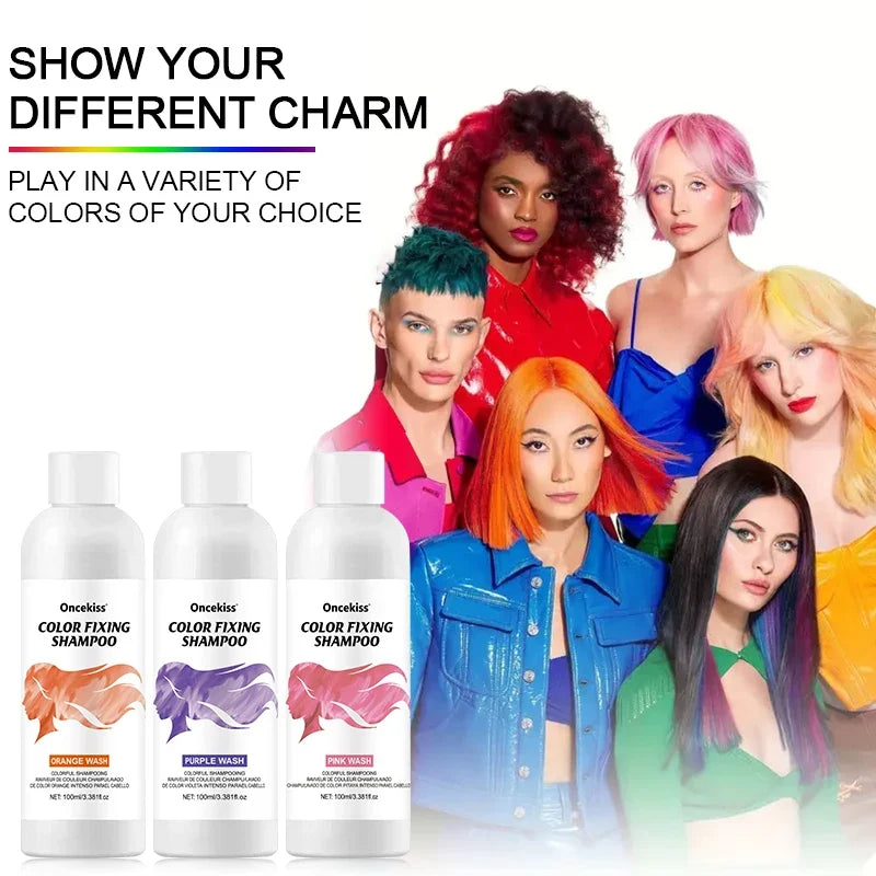 Semi-Permanent Hair Color Dye Shampoo - Instant Color Protecting & Shine Enhancing Hair Care