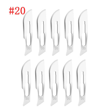 Carbon Steel Surgical Scalpel Set – Blades & Handle for DIY Cutting, PCB Repair, and Animal Surgery