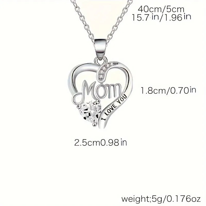 Heart Pendant Necklace - Elegant Hollow Design Jewelry Gift for Mother’s Day, Best Friends & Special Occasions