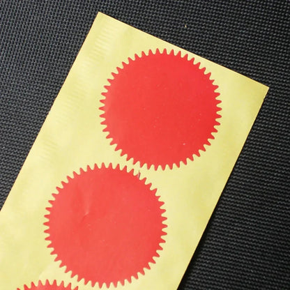 100PCS 45mm Gold Foil Embossed Stickers – Serrated Seal Labels for Diplomas, Awards & Certificates
