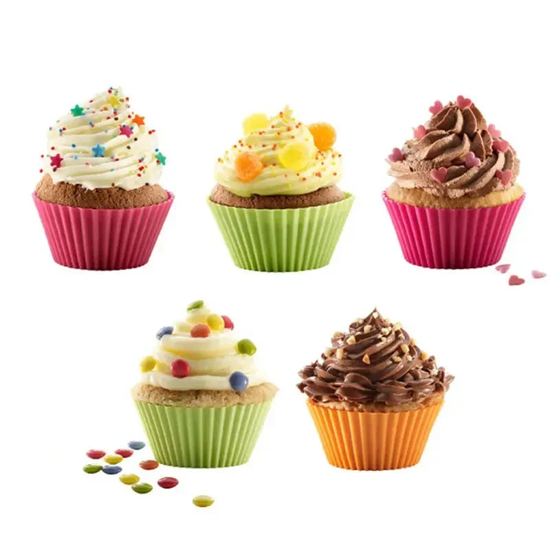 Round Silicone Cake Mold – Reusable Muffin & Cupcake Baking Tool for DIY Cake Decorating, Weddings & Parties